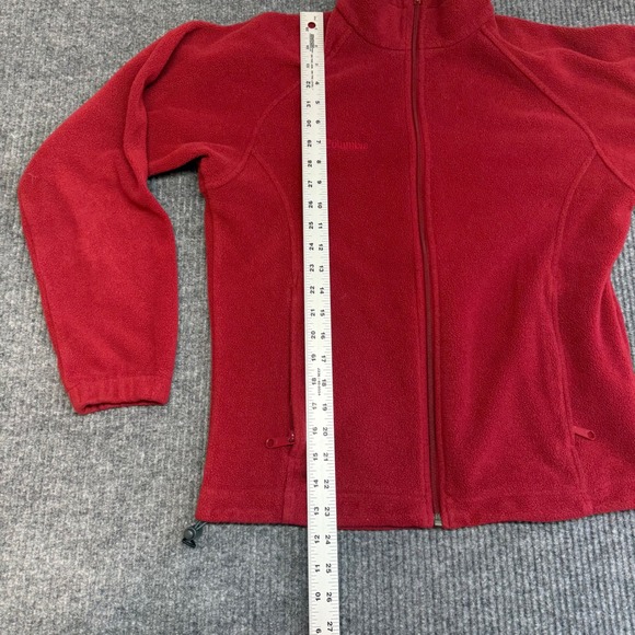 Red Columbia Benton Springs Fleece Jacket Women's Small Full Zip Outdoor Coat - Picture 7 of 12